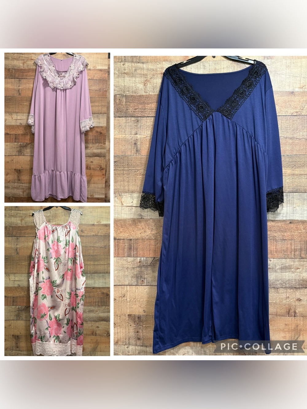 Bundle of 3 Women’s Plus Size Nightgowns 4XL–5XL | Soft Sleepwear Set | Like New